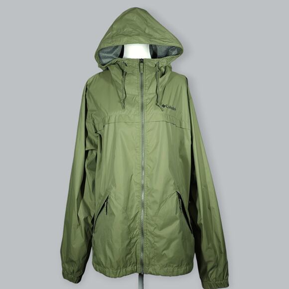 Columbia Other - Columbia Jacket Mens XL Green Waterproof Rain Hooded Omni Tech Packable